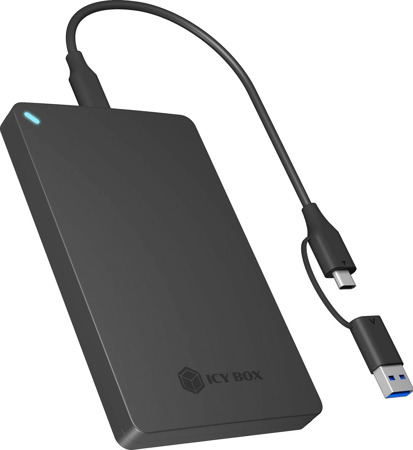 Kasë eksternale për HDD/SSD 2.5" ICY BOX IB-201T-CU31, SATA në USB-C, e zezë