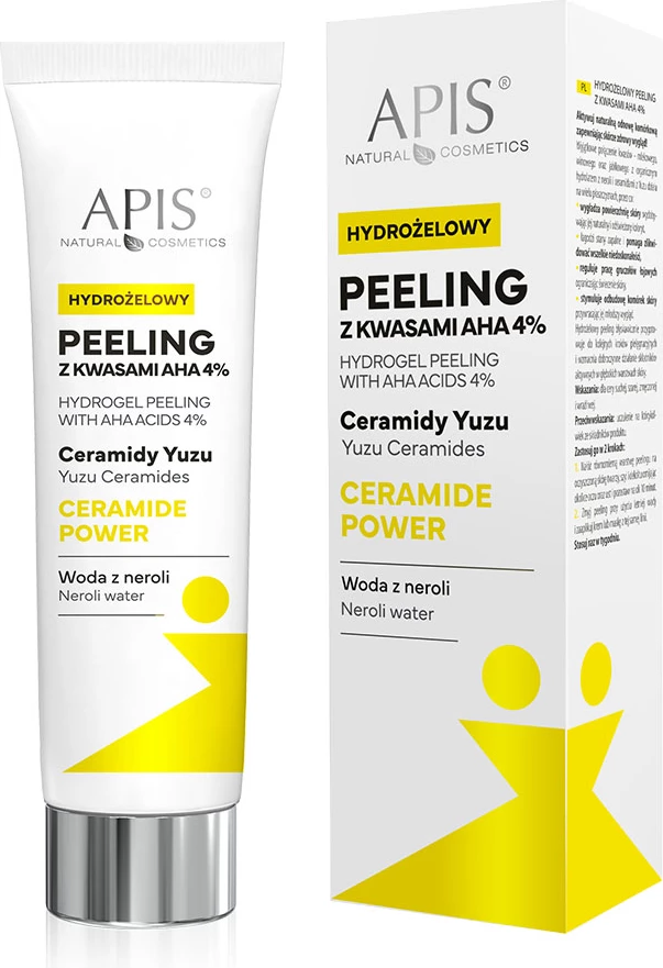 Peeling hidrogel për fytyrë APIS Ceramide Power Hydrogel Peeling me acide AHA 4% për femra, 100ml