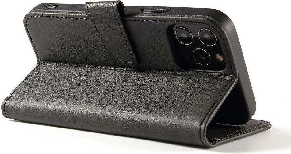 Mbështjellës Hurtel Magnet Case për Honor Magic4 Pro, me kapak, funksion qëndrimi, i zi