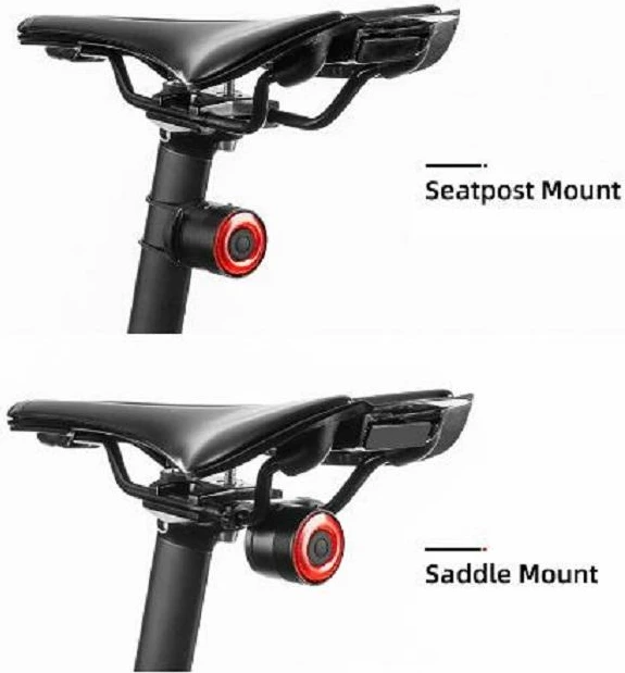 Dritë e pasme biçiklete Rockbros Q3 me sistem të mençur ndalese, e zezë