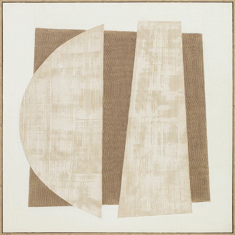 Pikturë dekorative LIGHT MOUNT B, kornizë druri natyral, kanavacë, 80x80x3.8cm, bezhë