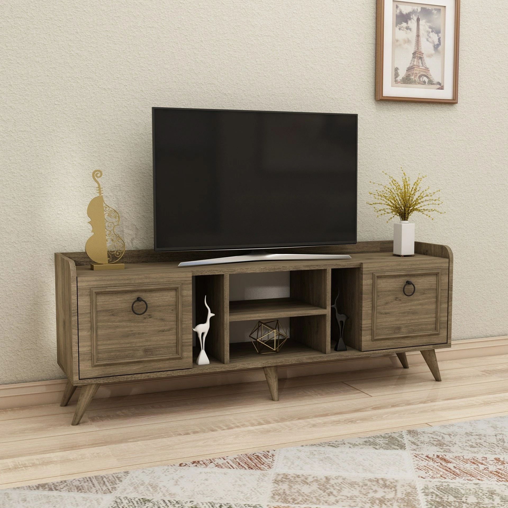 Komodë TV Hanah Home, ngjyrë arrë, Ruby