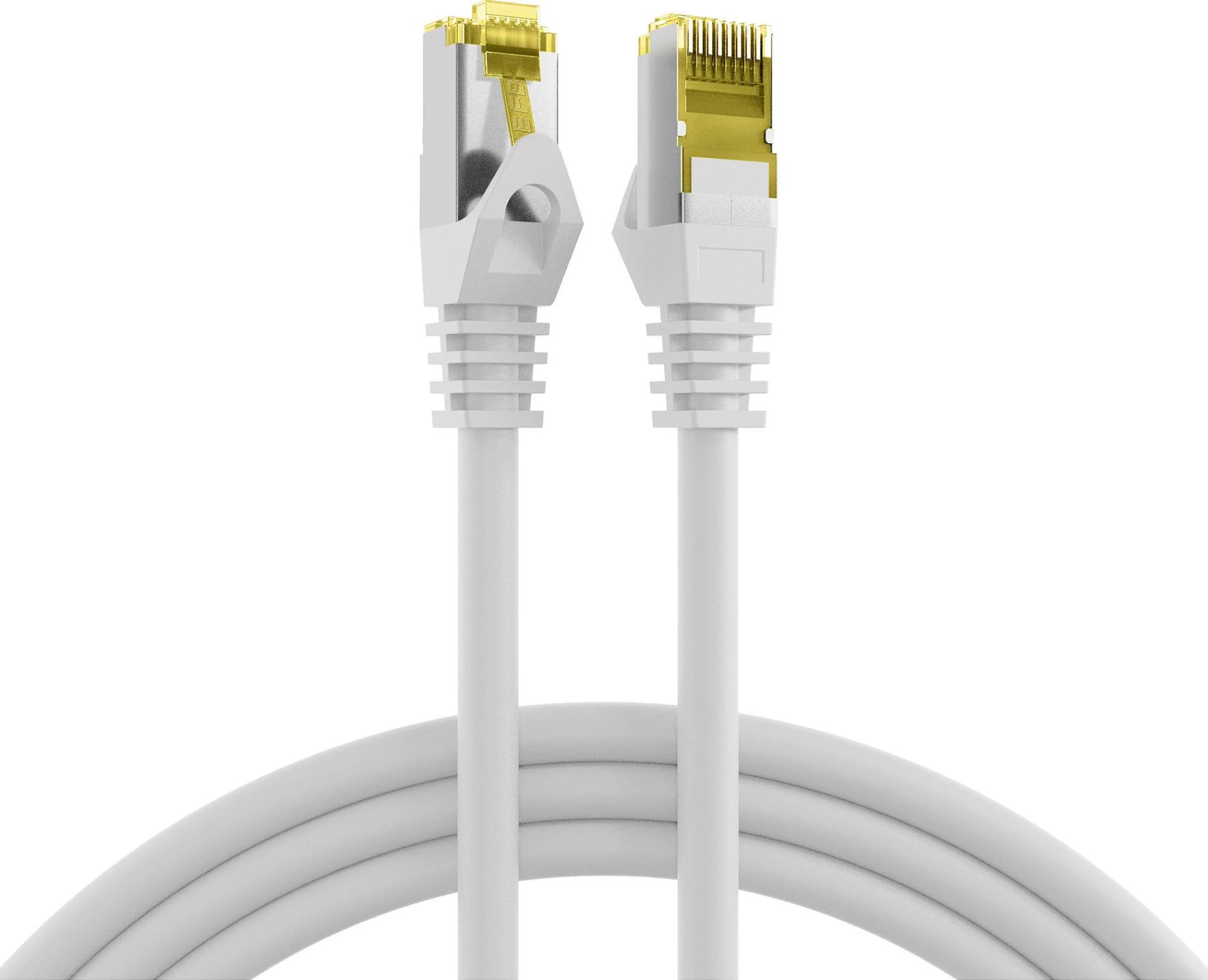 Kabllo rrjeti EFB Elektronik RJ45 Patch Cord Cat6a S/FTP 0.15m, e bardhë