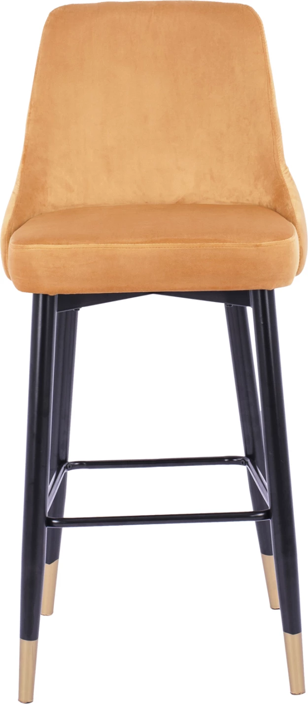 Karrige për bar SERENITY FH8519.09 kadife ari me kornizë metalike 51Χ58Χ110cm, set prej 2 copë