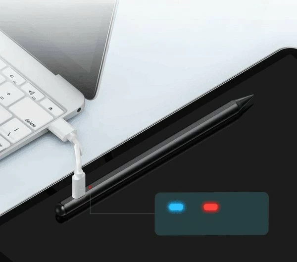 Stilus ESR Digital+ Magnetic për iPad, majë 2mm, karikim USB-C, set me majë rezervë + kabllo USB-C, i bardhë