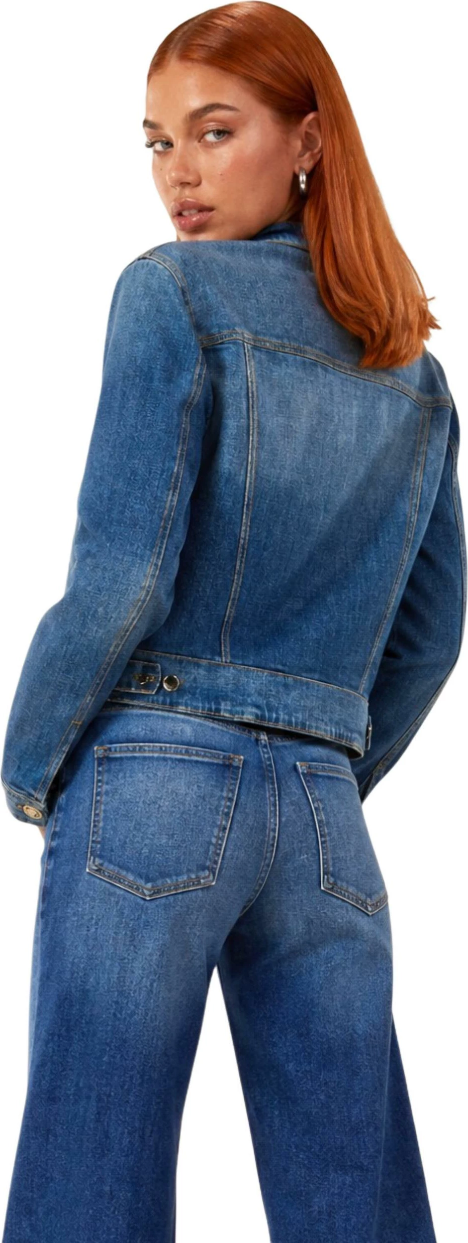 Jakne xhinsi Guess Ivy W6YN03 D1341 për femra, denim [Madhësia: M]