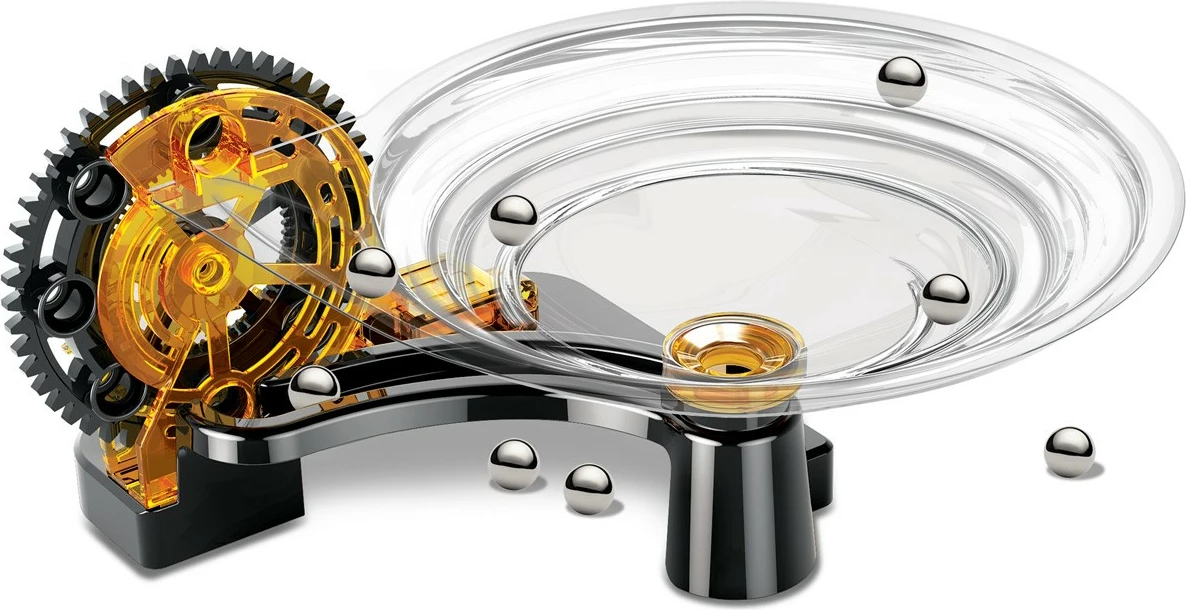 Set ndërtimi pistë topash elektrik, 4M KidzLabs 00-03456, motor elektrik, plastikë, punon me bateri AAA, moshat 5+