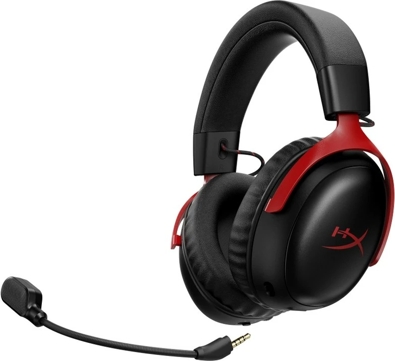 Kufje gaming wireless HyperX Cloud III S A59Z0AA, Bluetooth 5.3 + 2.4 GHz, DTS Headphone:X, bateri deri 120h, e zezë-kuqe