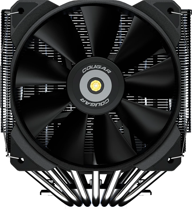 Ftohës CPU COUGAR FORZA 135, dual tower, ajror, 120mm + 140mm PWM, i zi