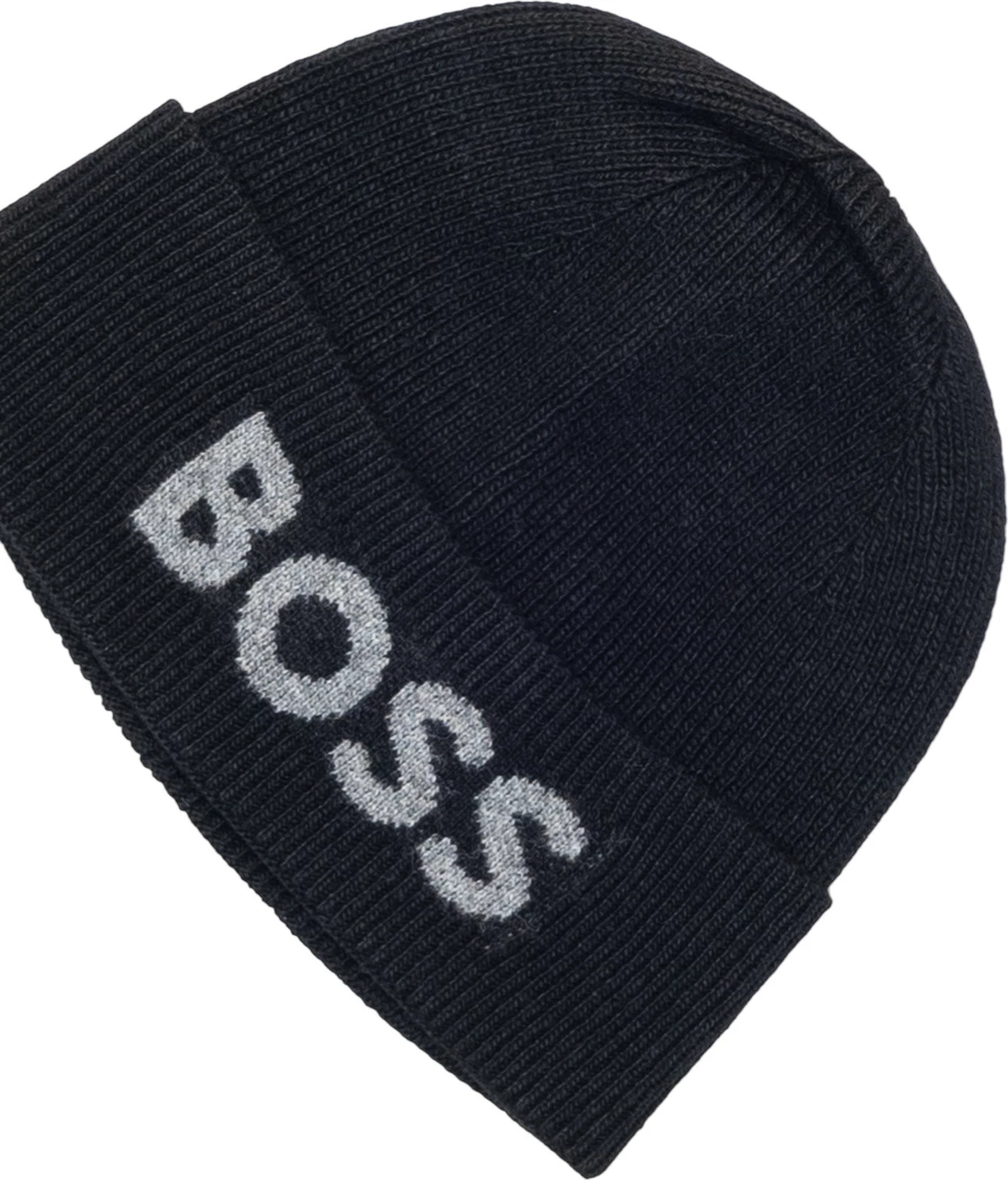Kapelë e thurur për meshkuj BOSS Elios_Hat 10274291 01 50548777, e zezë