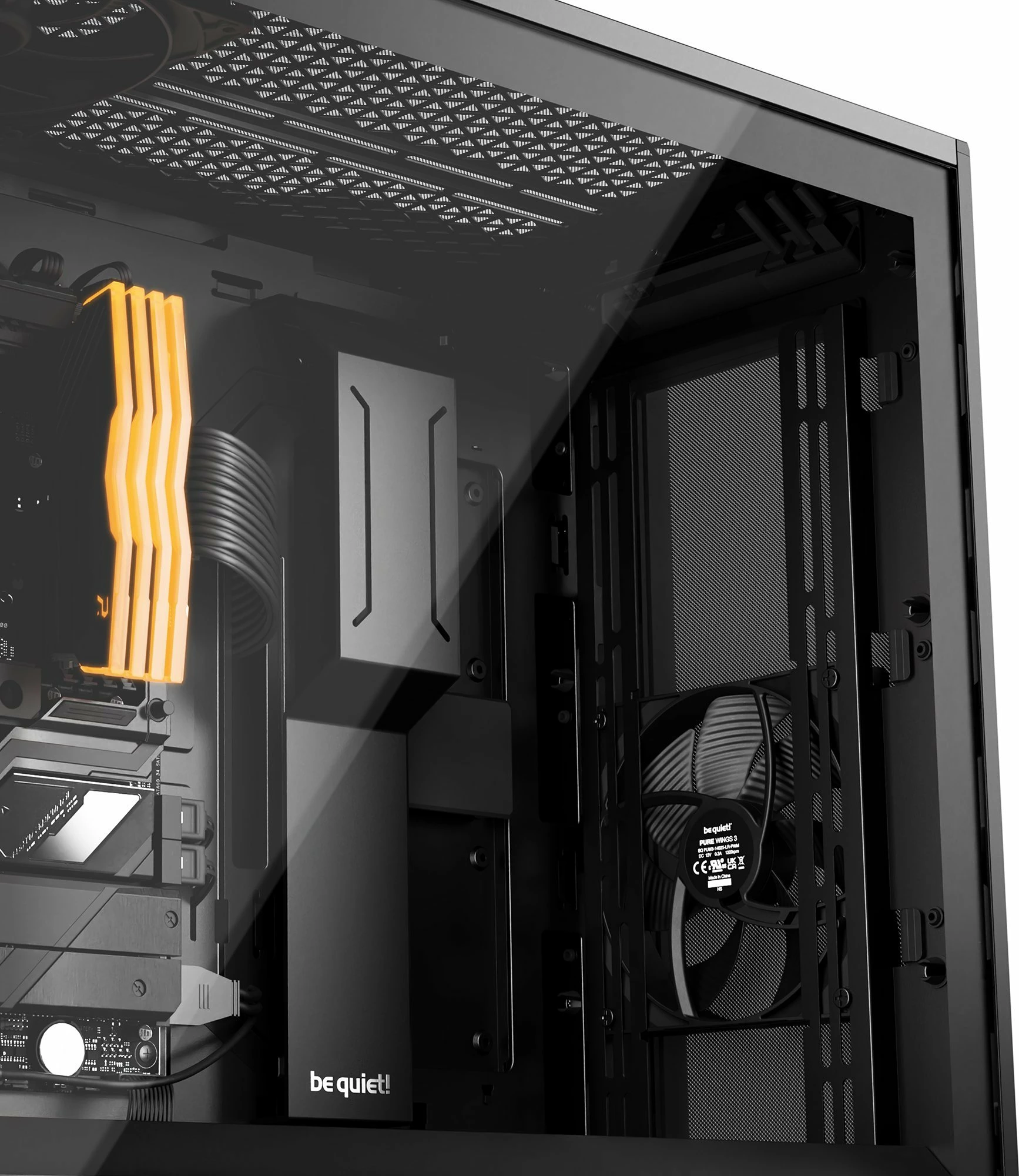 Kasë be quiet! Shadow Base 800 DX BGW61 Midi Tower ATX/eATX, ARGB, xham i temperuar, 3x 140mm PWM, USB-C, e zezë