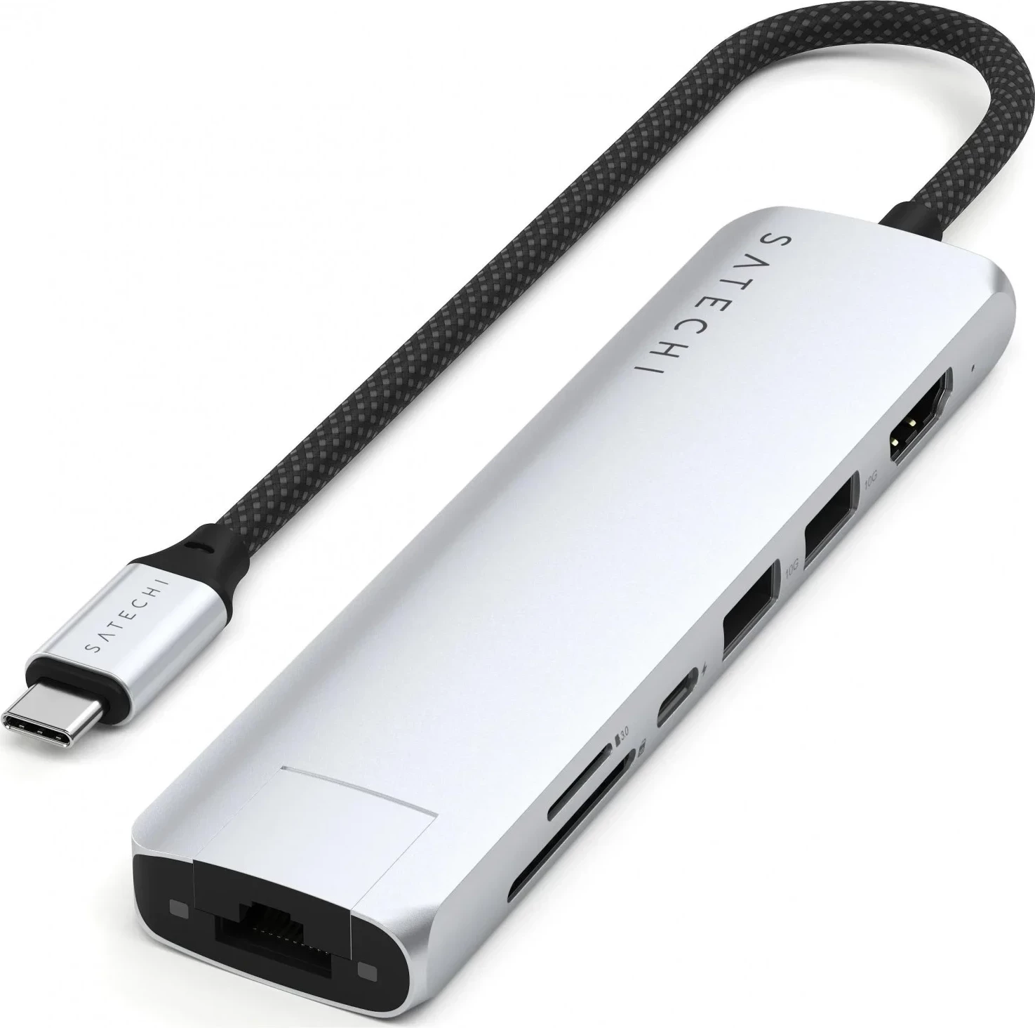 Adapter Satechi 7w1 ST-P7S, USB-C, HDMI 4K, Ethernet, ngjyrë argjendi