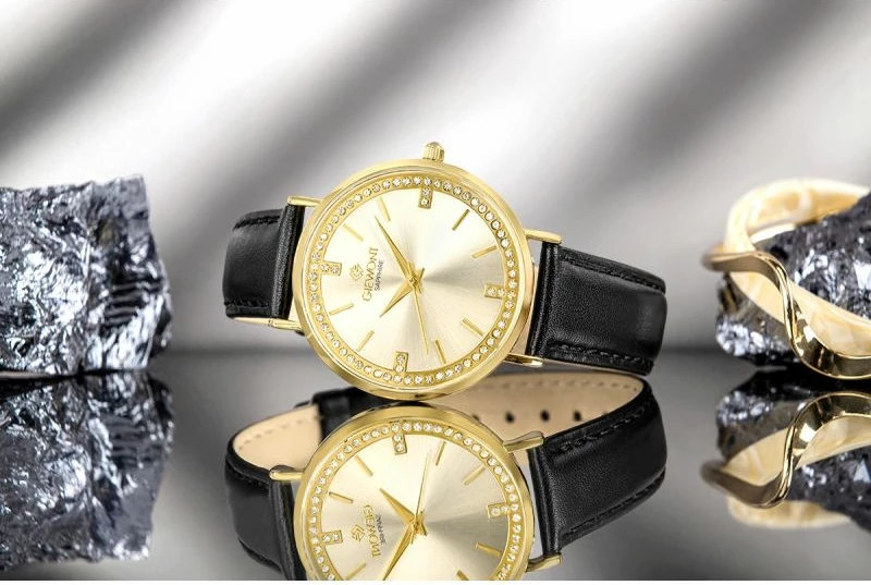 Orë dore femra Giewont GW5390-A2, e artë, rrip i zi