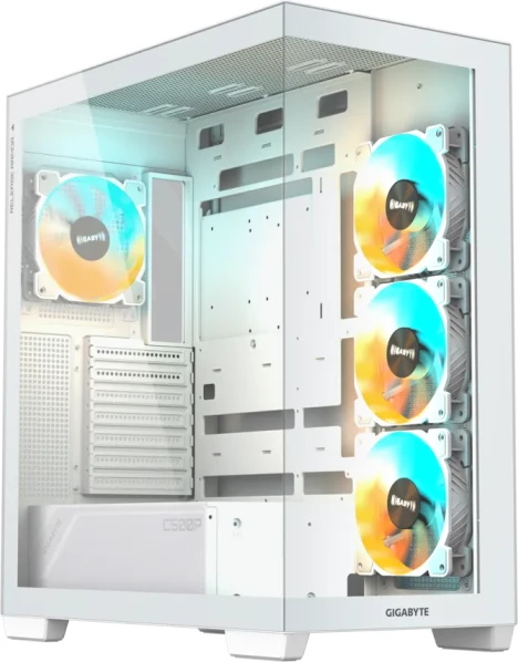 Kasë GIGABYTE C500 PANORAMIC STEALTH ICE ATX, USB-C USB 3.2 Gen2, x4 ventilatorë ARGB, e bardhë