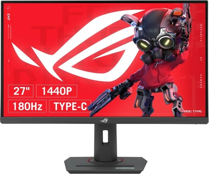 Monitor gaming, Asus ROG Strix XG27ACMS, 27" QHD 2560x1440, 320 Hz OC 0.3 ms Fast IPS, USB‑C DP Alt Mode HDMI DP, i zi