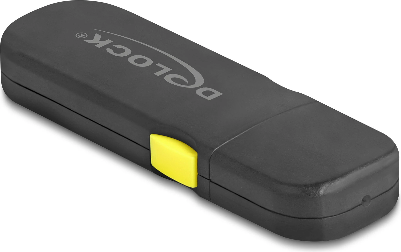 Set bllokues portash USB DeLOCK për USB Type-A, 4 copë + çelës, zi/verdhe
