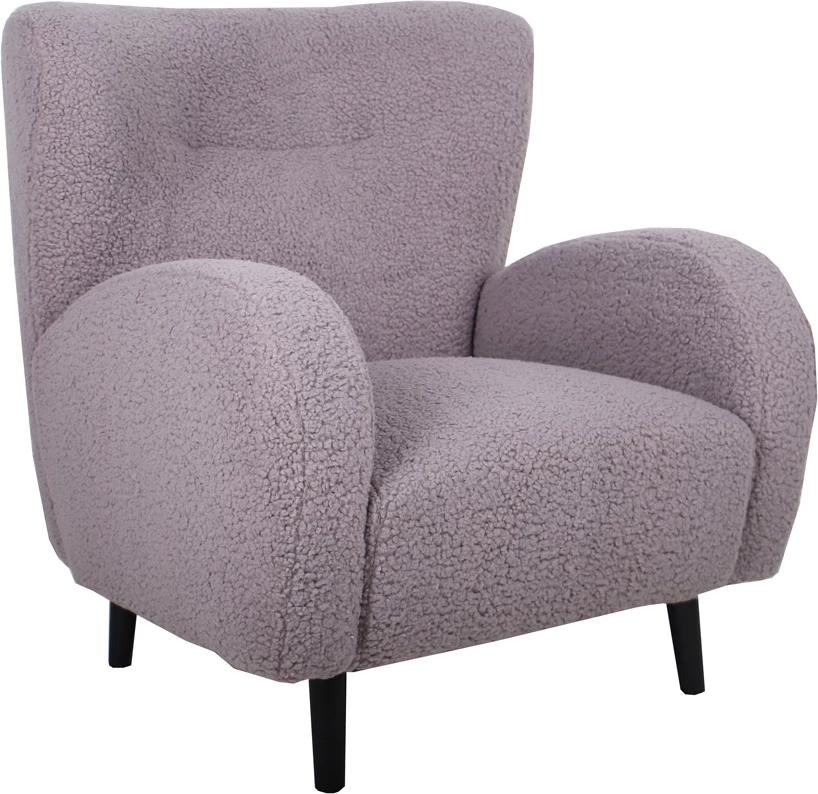 Fotel ONE ONLY, kadife gri, 84.5x89x93 cm