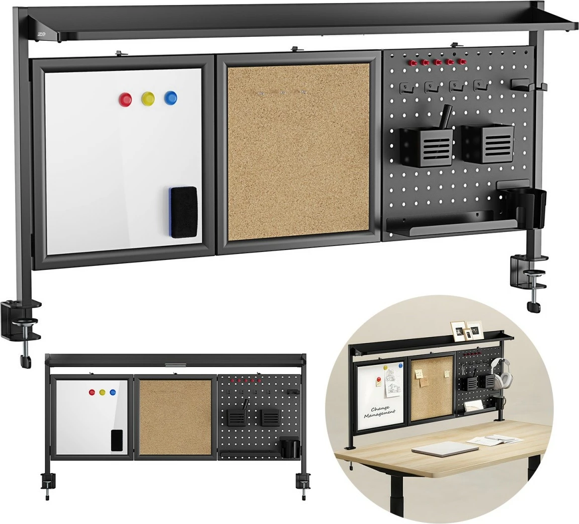 Ndarës tavoline Ergo Office ER-300B me organizator, çelik, i zi