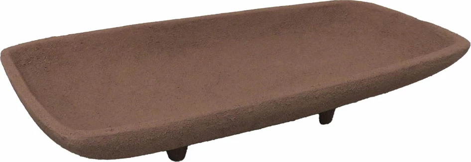 Tabaka dekorative NATHEN, alumin, bezhë, 27x15x5cm