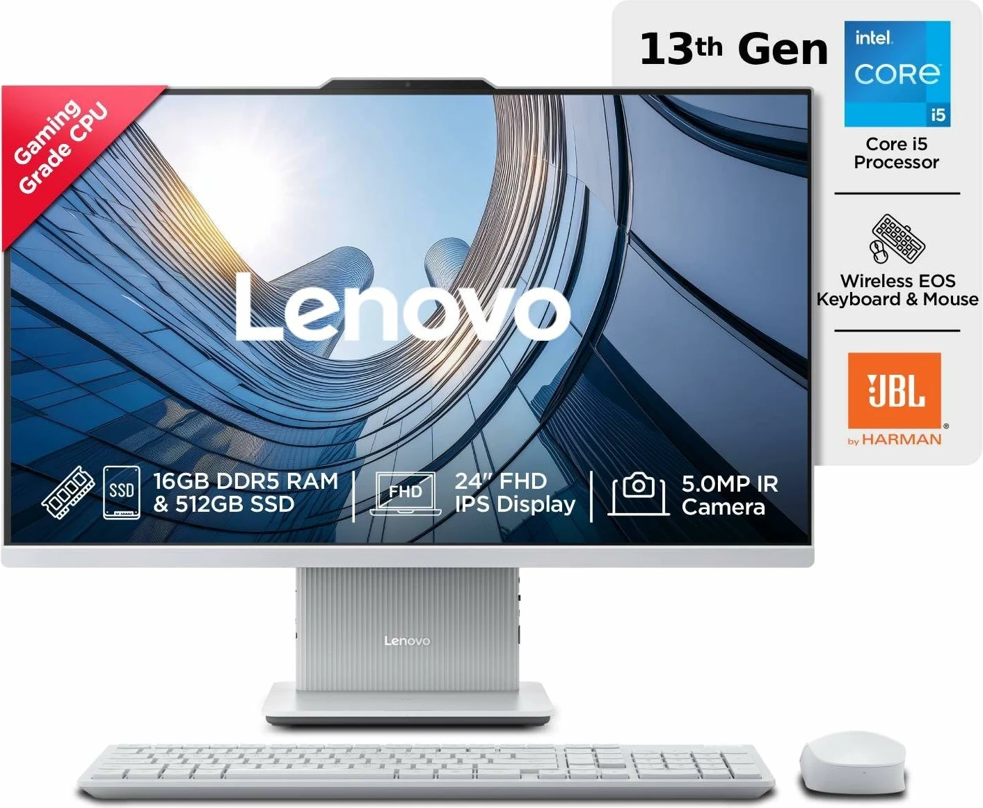 Lenovo PC AIO IdeaCentre 24IRH9, 24", Intel Core i5, 16GB RAM DDR5, 1TB SSD, Intel UHD Graphics