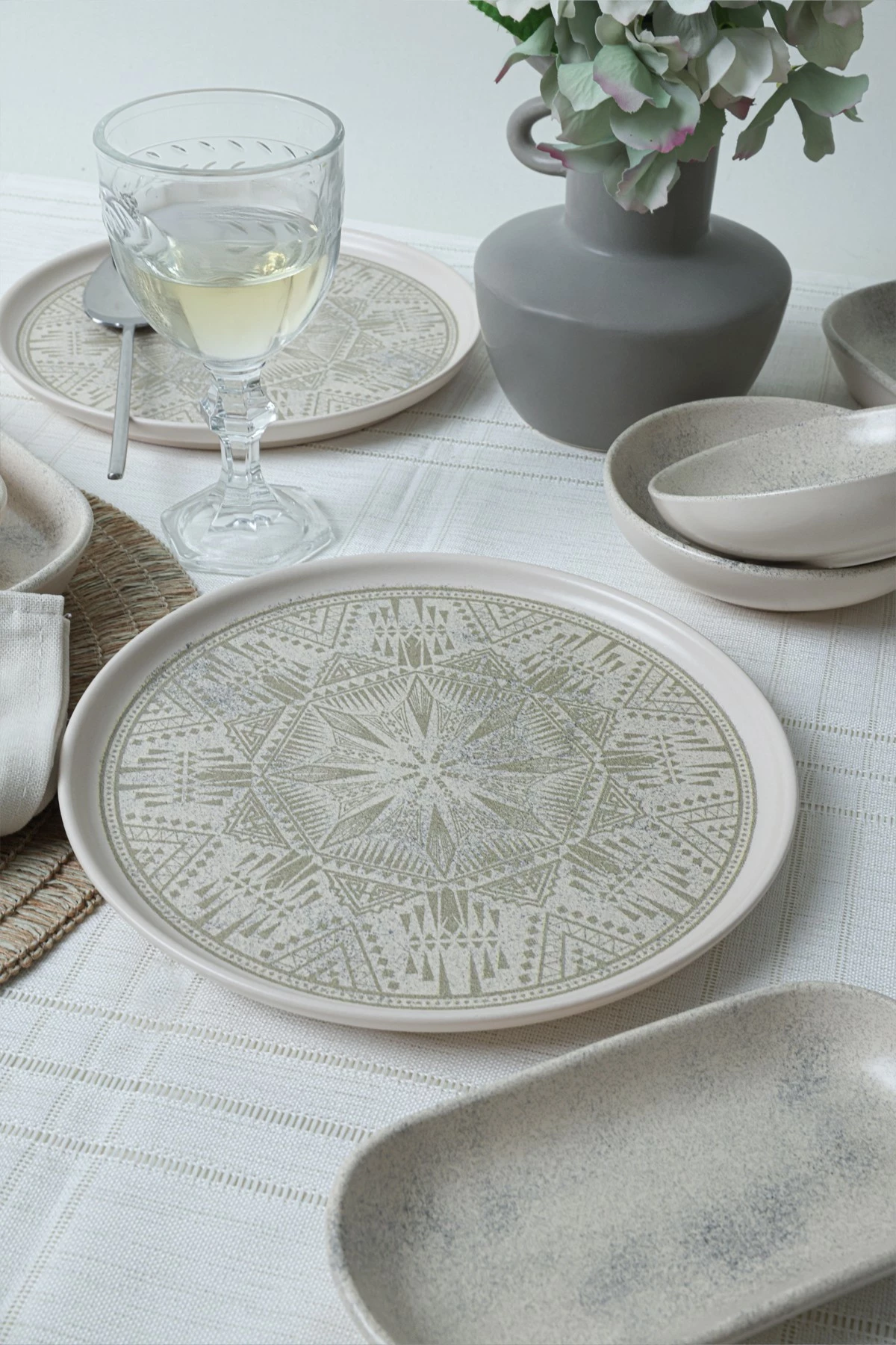 Set mëngjesi 14 pjesësh, Hermia Concept, X00019003, ngjyrë krem