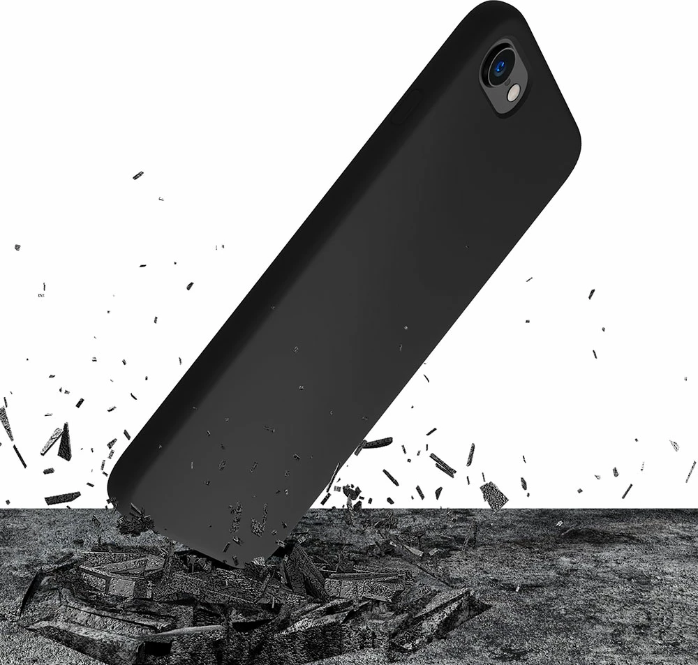 Mbështjellës silikon për celular 3mk, për iPhone 7/8/SE 2020/2022, i zi