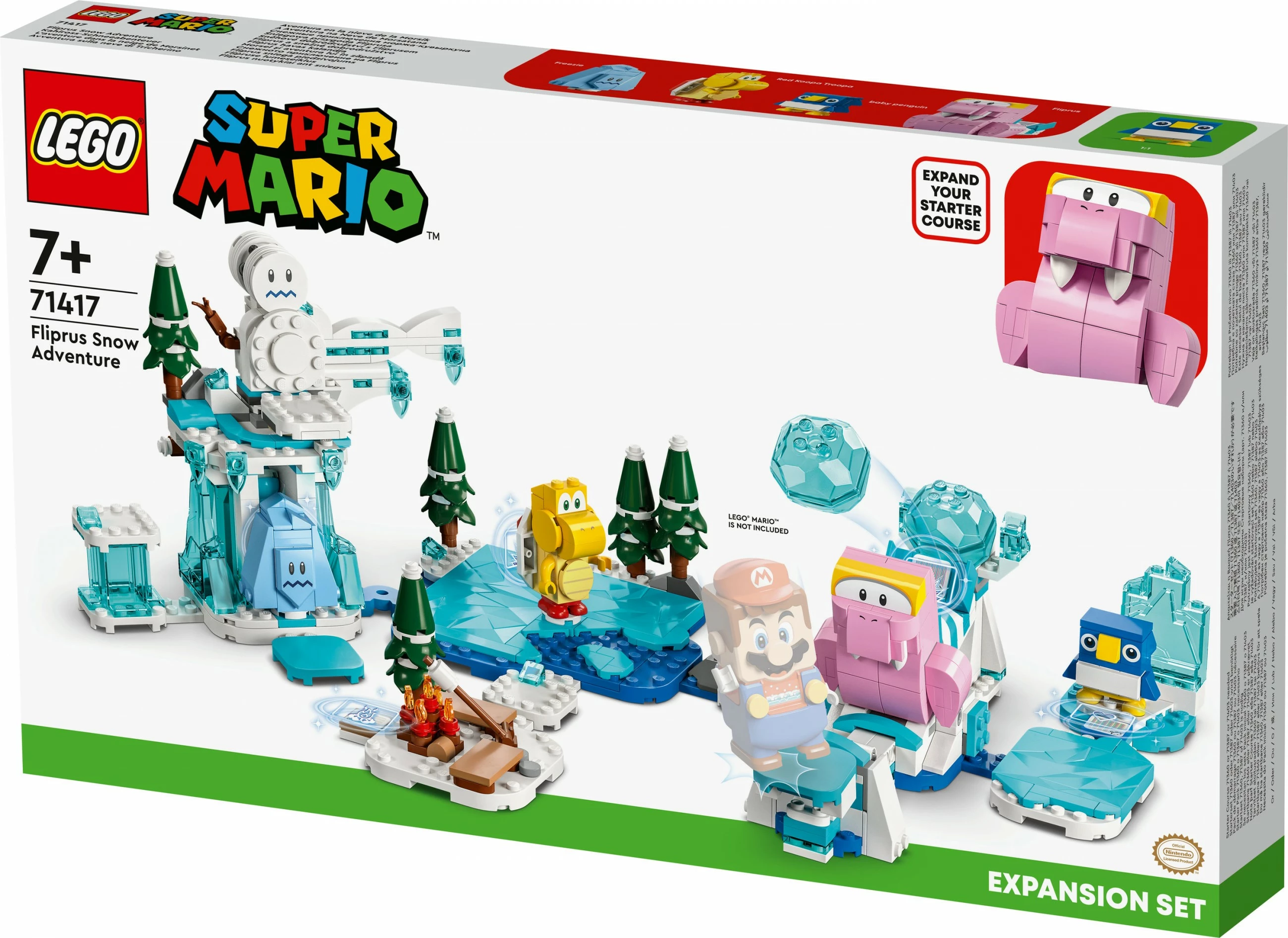 Set ndërtimi LEGO Super Mario Fliprus Snow Adventure Expansion, 567 pjesë, shumëngjyrësh