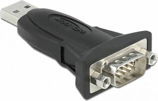 Adapter USB 2.0 DeLOCK Type-A në Serial RS-232 D-Sub 9-pin mashkull, 0.8 m, i zi