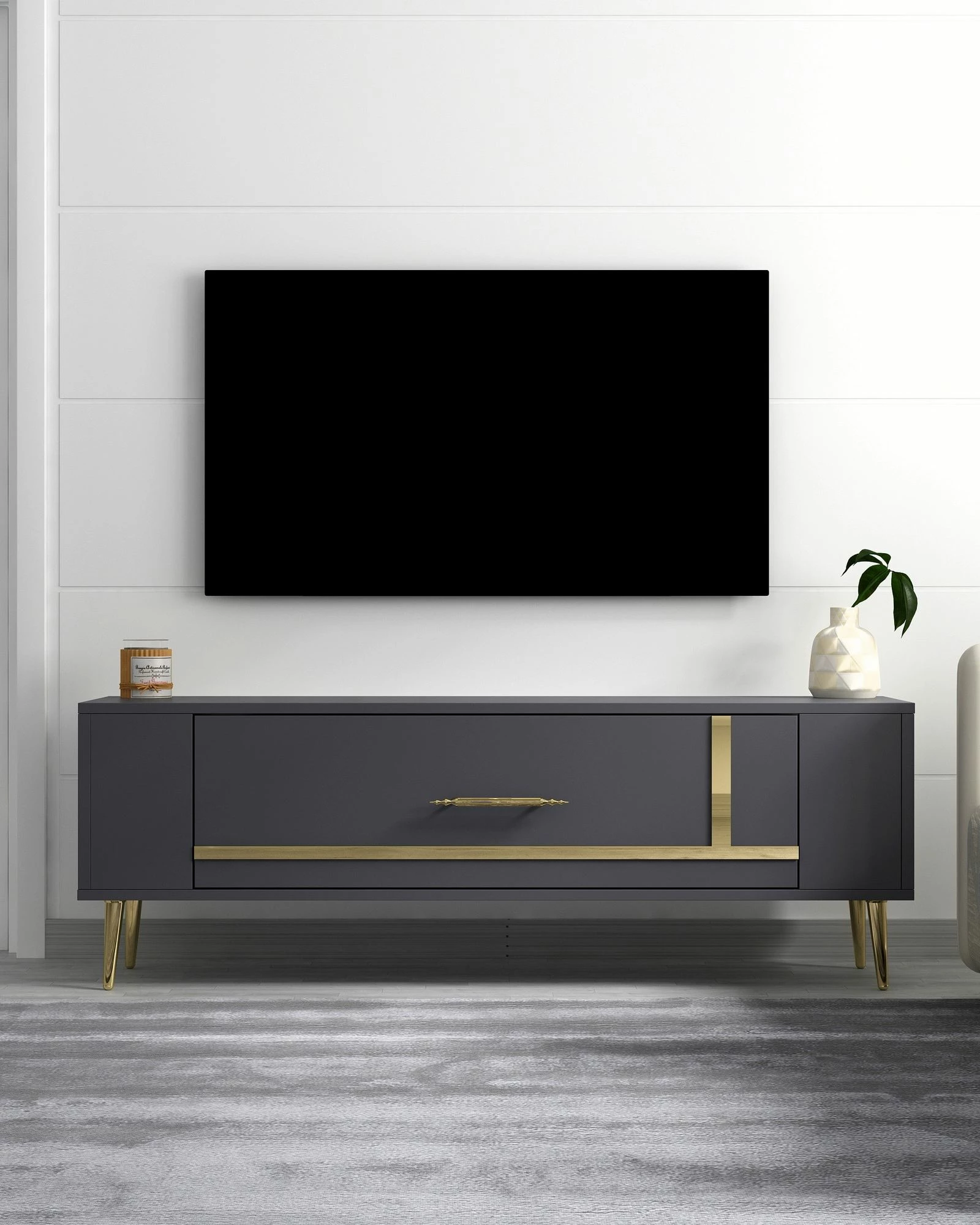 Komodë TV Skye Decor, anthracite, ar, Retrop1