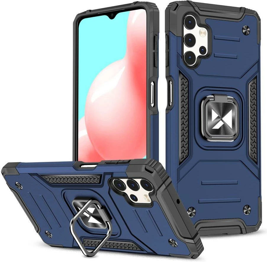 Mbështjellës Wozinsky Ring Armor për Samsung Galaxy A23, me mbajtës gishti dhe magnetik, kaltër
