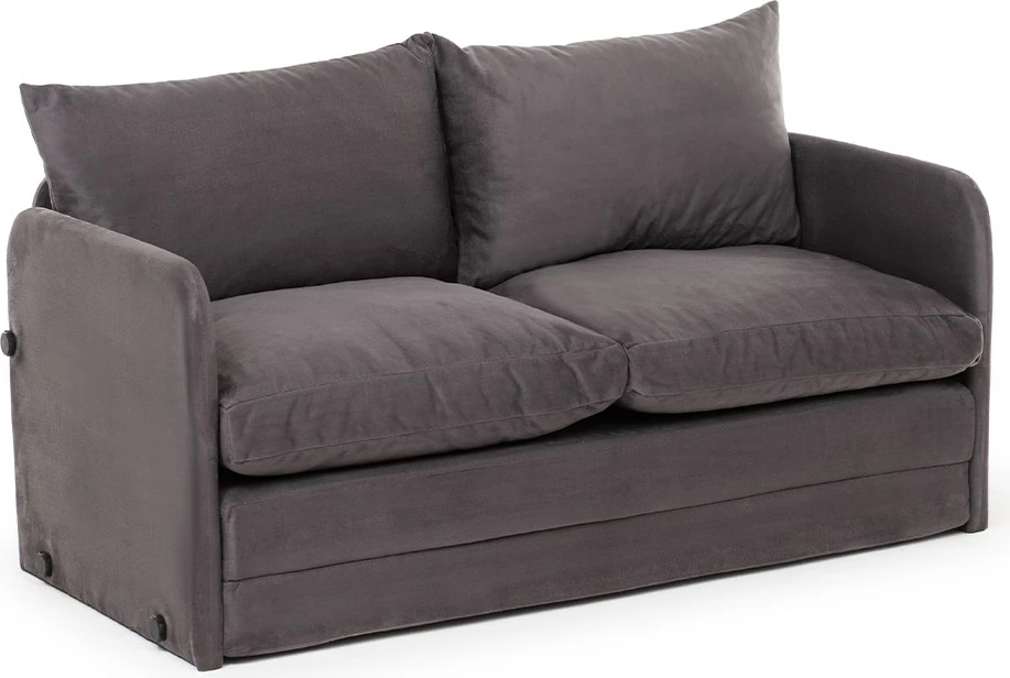 Divan i shndërrueshëm në shtrat, dy vende, gri, Saga XL