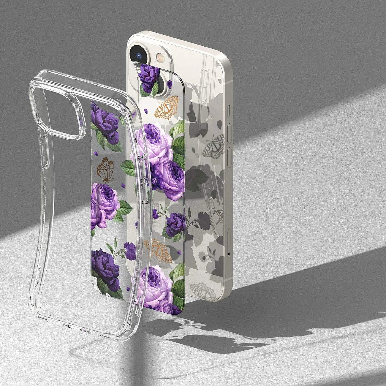 Mbështjellës Ringke Fusion Design për iPhone 14 Plus, FD637E29, transparent, vjollcë