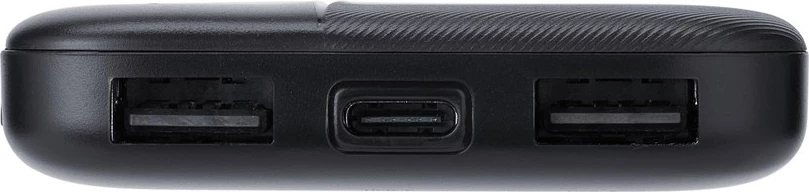 Powerbank RIVACASE VA2006 5000 mAh 10W 2x USB-A USB-C hyrje airplane friendly, e zezë