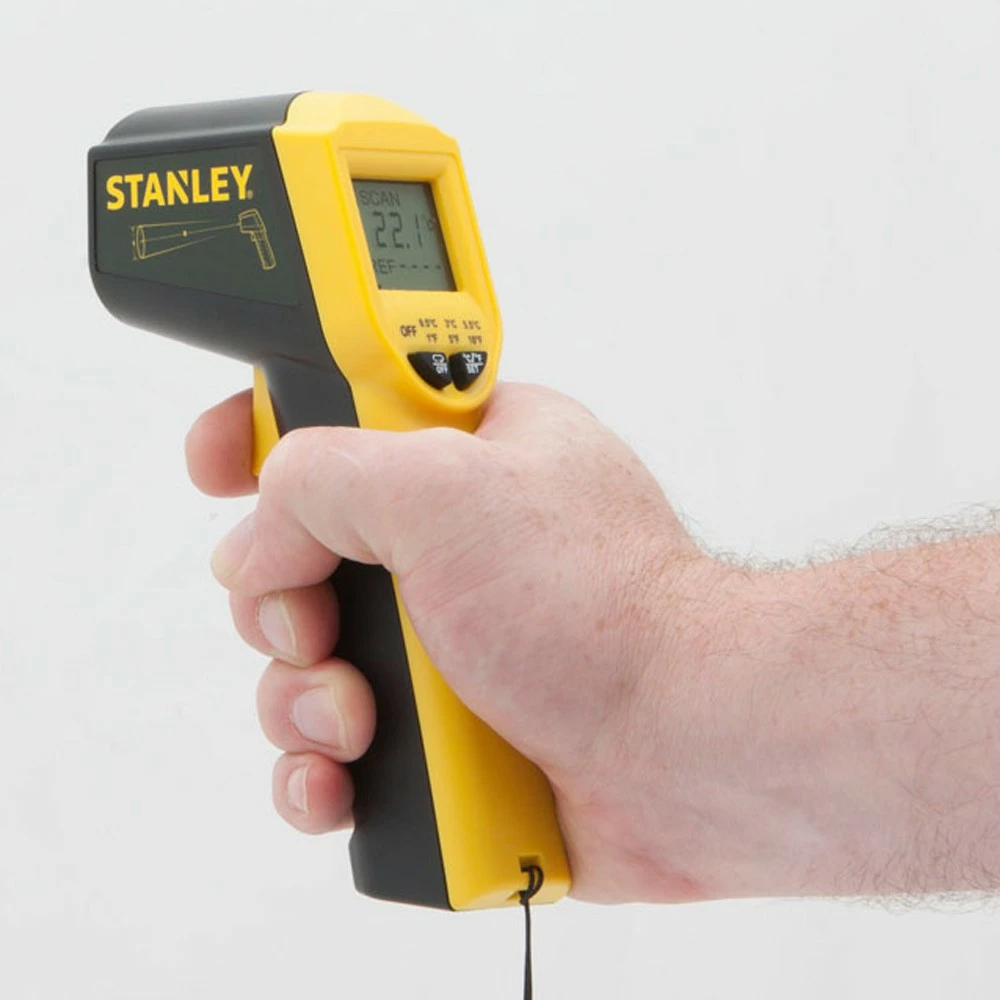 Termometër digjital infra të kuq Stanley STHT0-77365 -38°C deri +520°C, verdhë/zi
