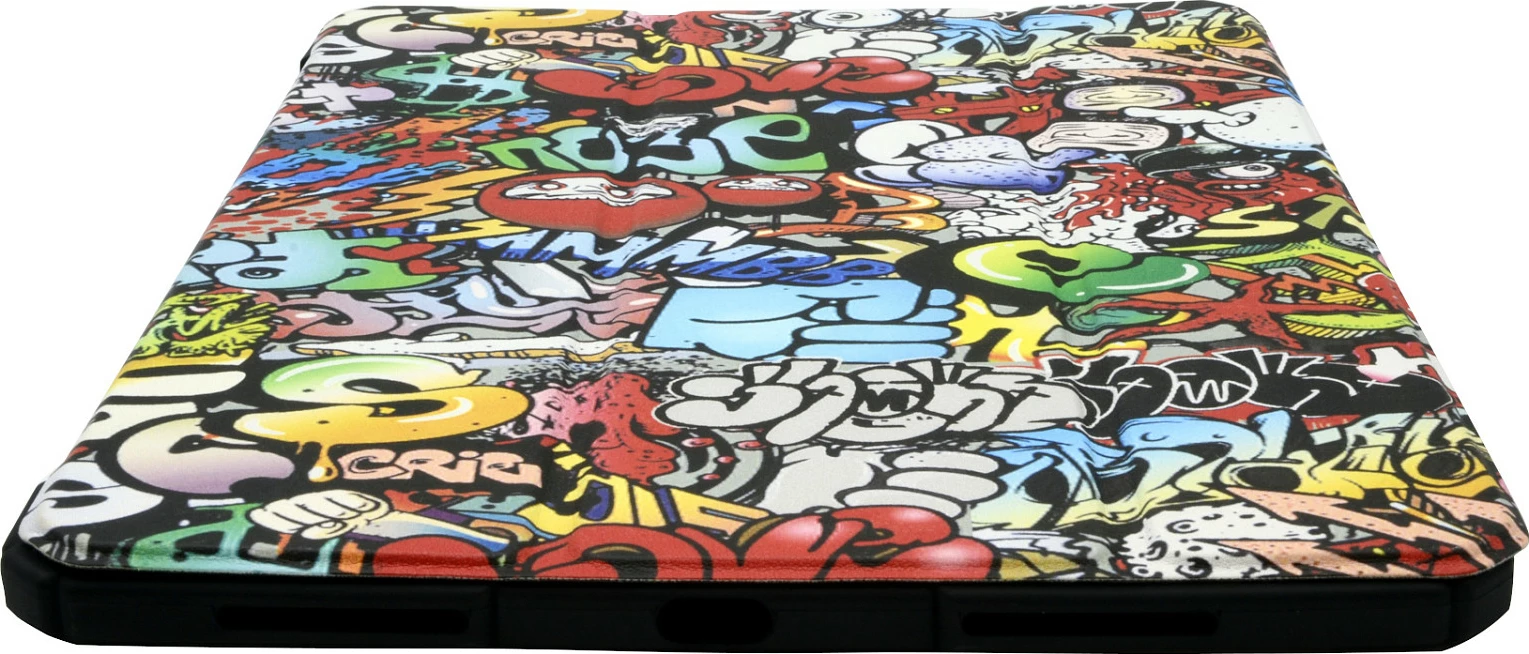 Mbështjellës për iPad RealPower iPad 10 Case 10.9", folio me stand, design Graffiti, multikolor