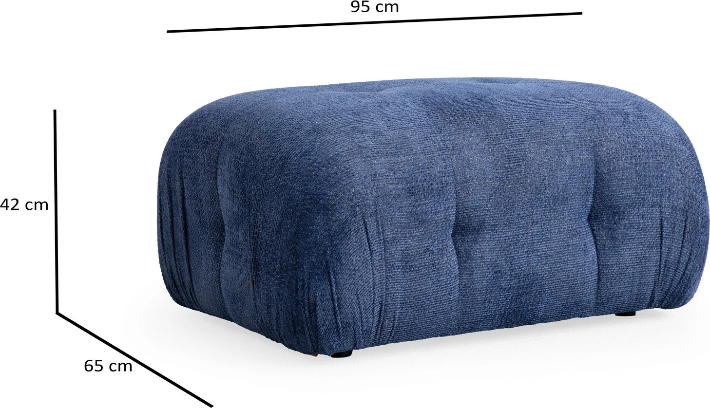 Puf Atelier del Sofa, ngjyrë blu nate, Petite