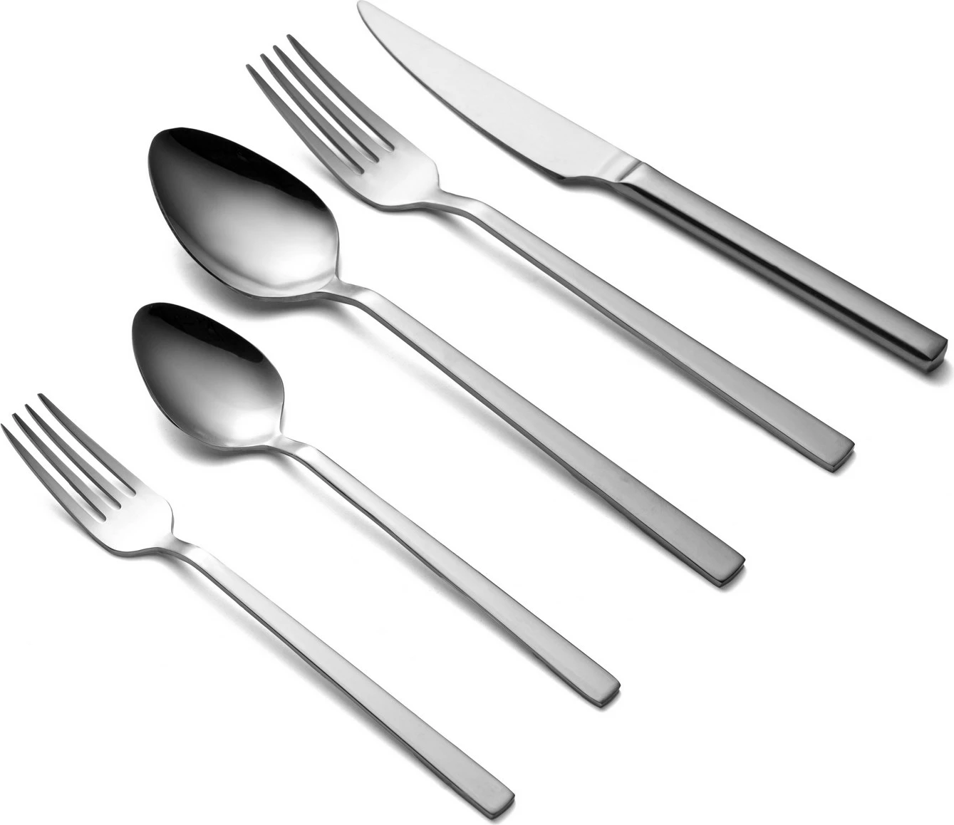 Set lugësh, pirunësh dhe thikash (60 copë), Hermia Concept, krom, CBK60CH
