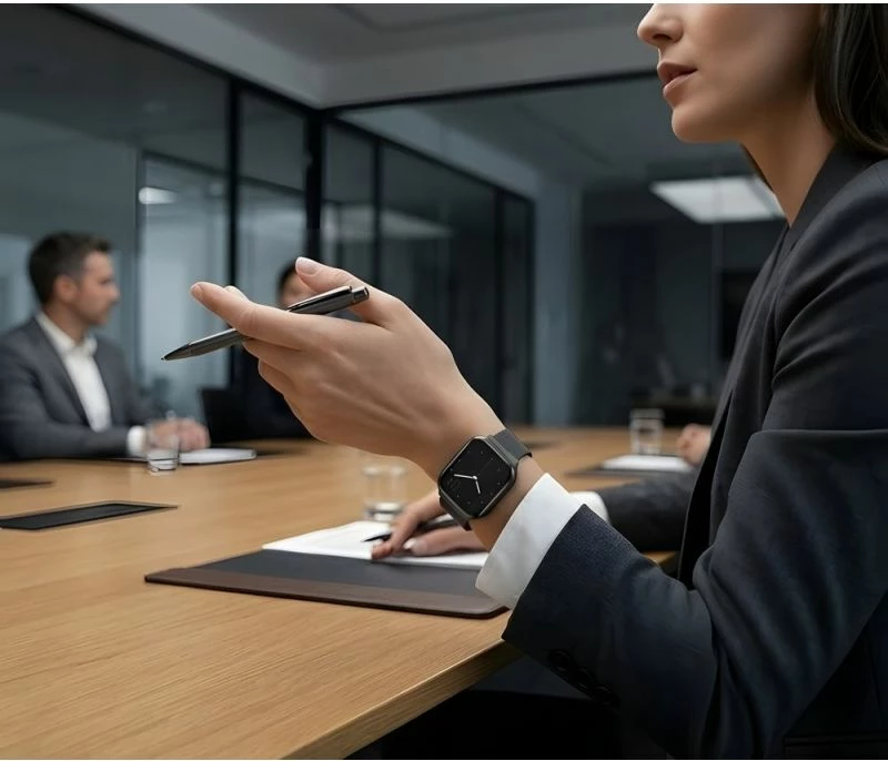 Smartwatch Gravity GT44-5, e zezë, set me rrip dhe byzylyk