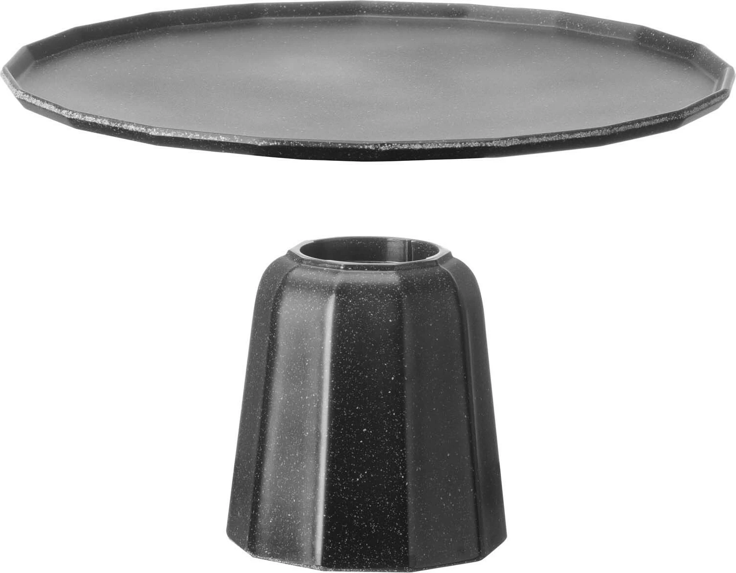 Pjatë servirëse, Fine Dine Metropolis, 300 mm, melaminë, e zezë