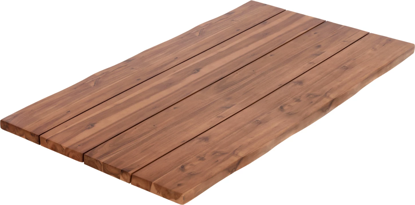 Sipërfaqe tavoline drejtkëndëshe, dru akacie natyrale, 140x80x3.5cm