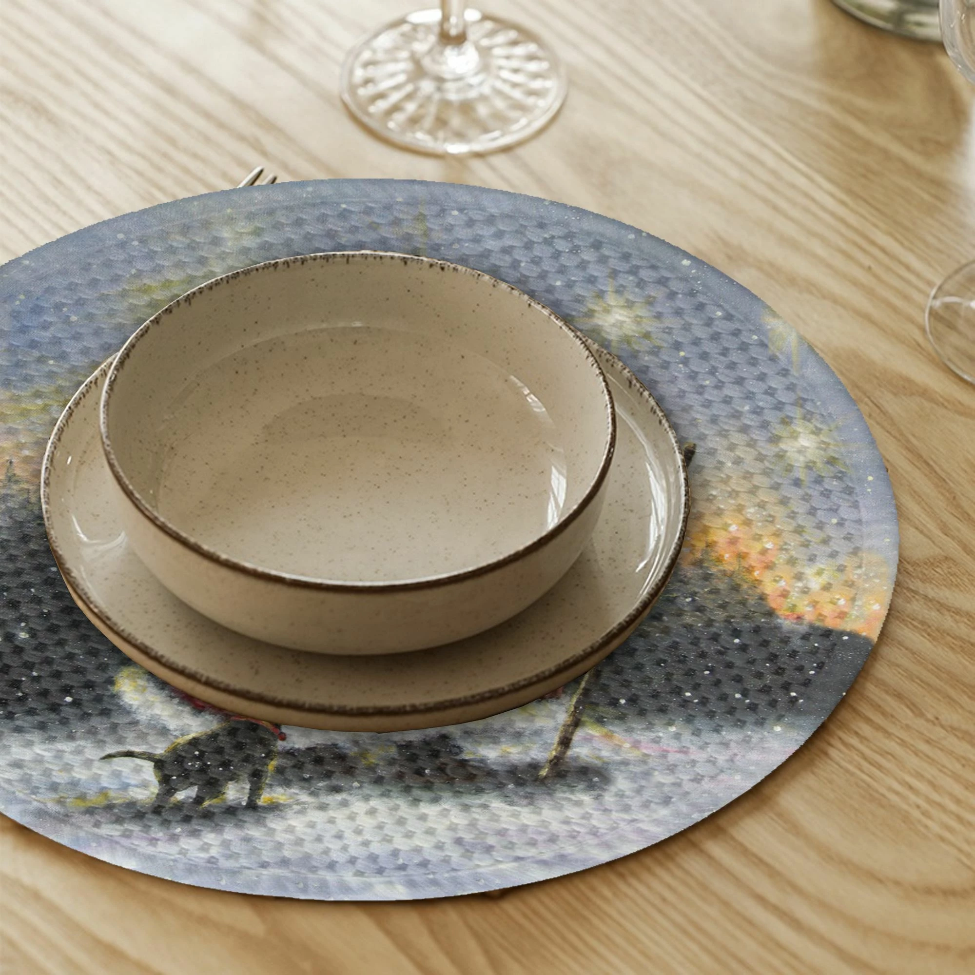 Set nënshtruesish tavoline Hermia Concept, shumëngjyrësh, 4 copë, 37cm