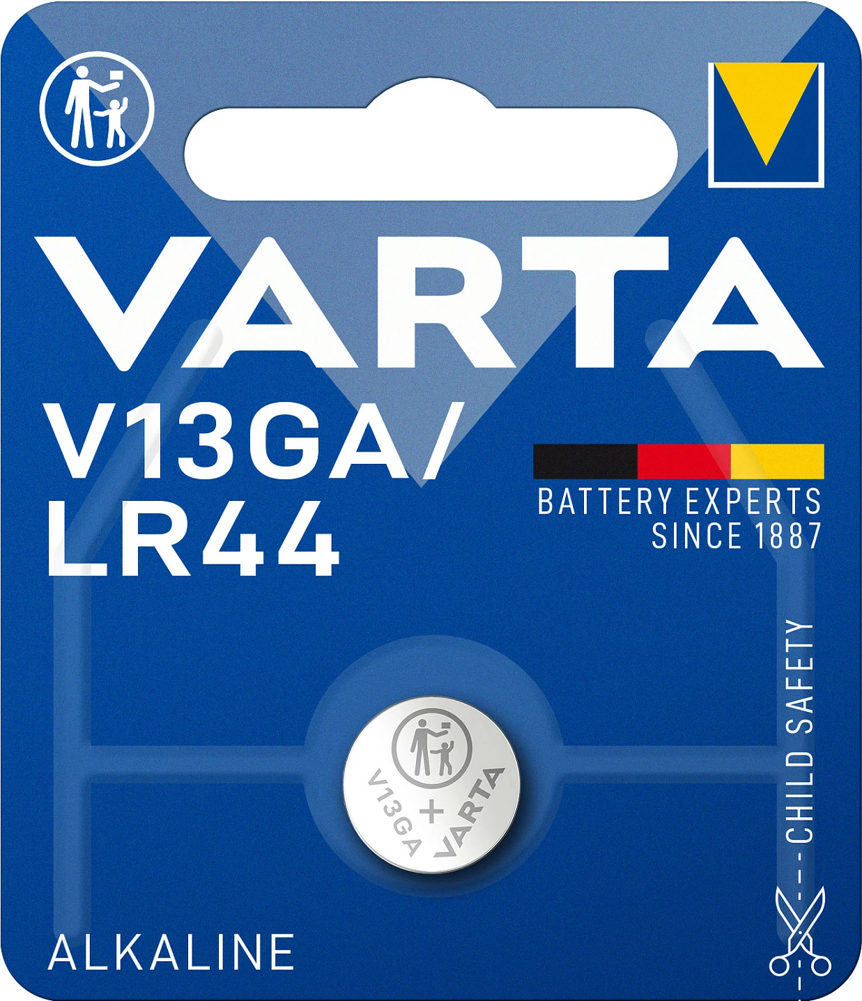 Bateri butonike VARTA V13GA (LR44), alkaline 1.5V, 1 copë, e argjendtë