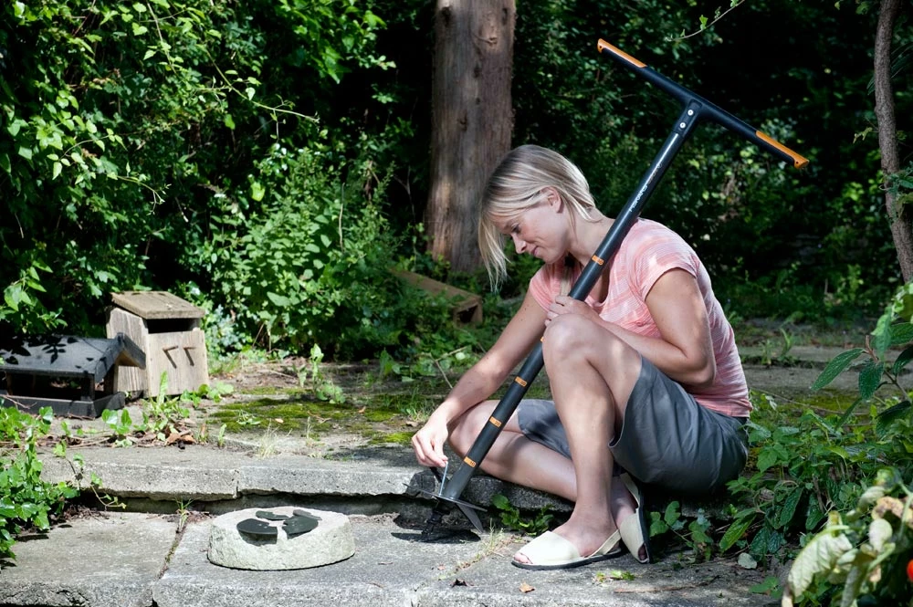 Trapan toke Fiskars QuikDrill M 150mm (1000638), diametër 15 cm, zi/portokalli