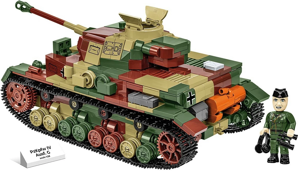 Set blloqesh Cobi Klocki WWII PzKpfw IV Ausf. G, 1107 pjesë, Kamuflazh