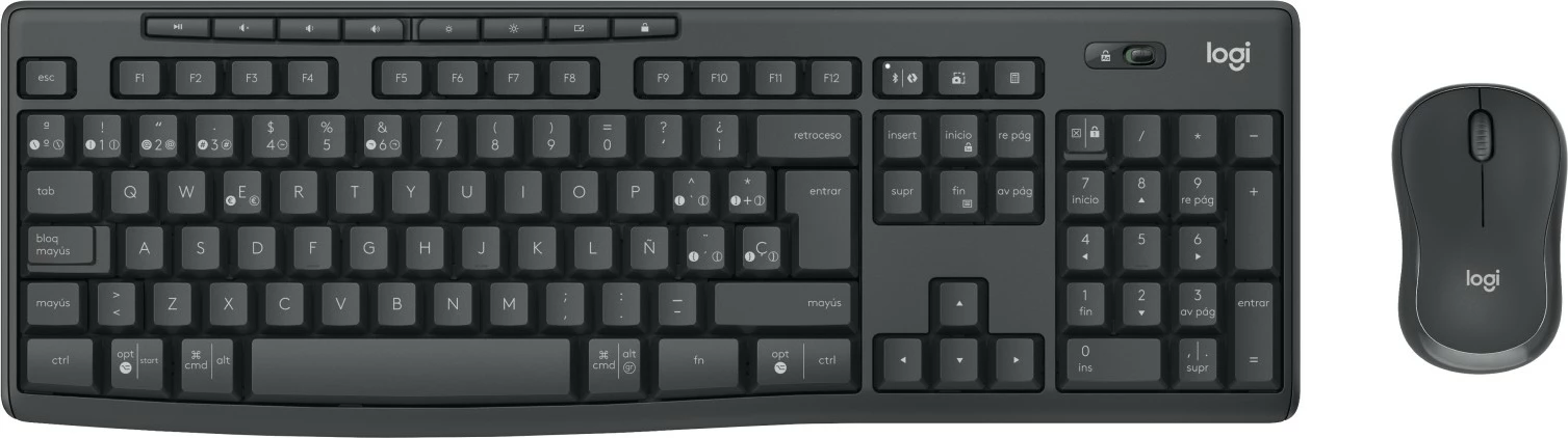 Set tastierë dhe maus Logitech MK370 Combo for Business, wireless, Bluetooth, spanjisht, i zi