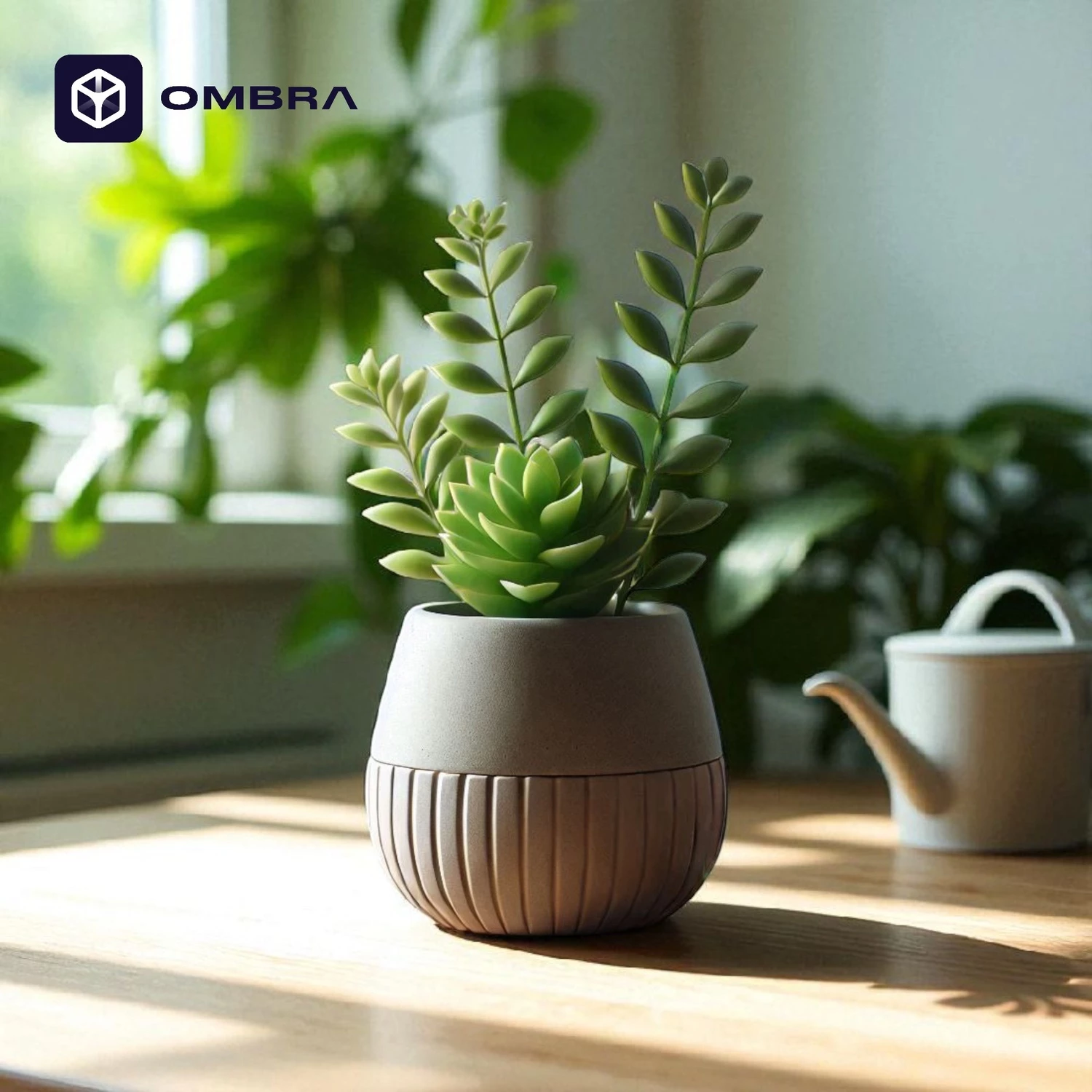 Vazo dekorative "Ribbed Bottom Plant", madhësia M, e kaftë