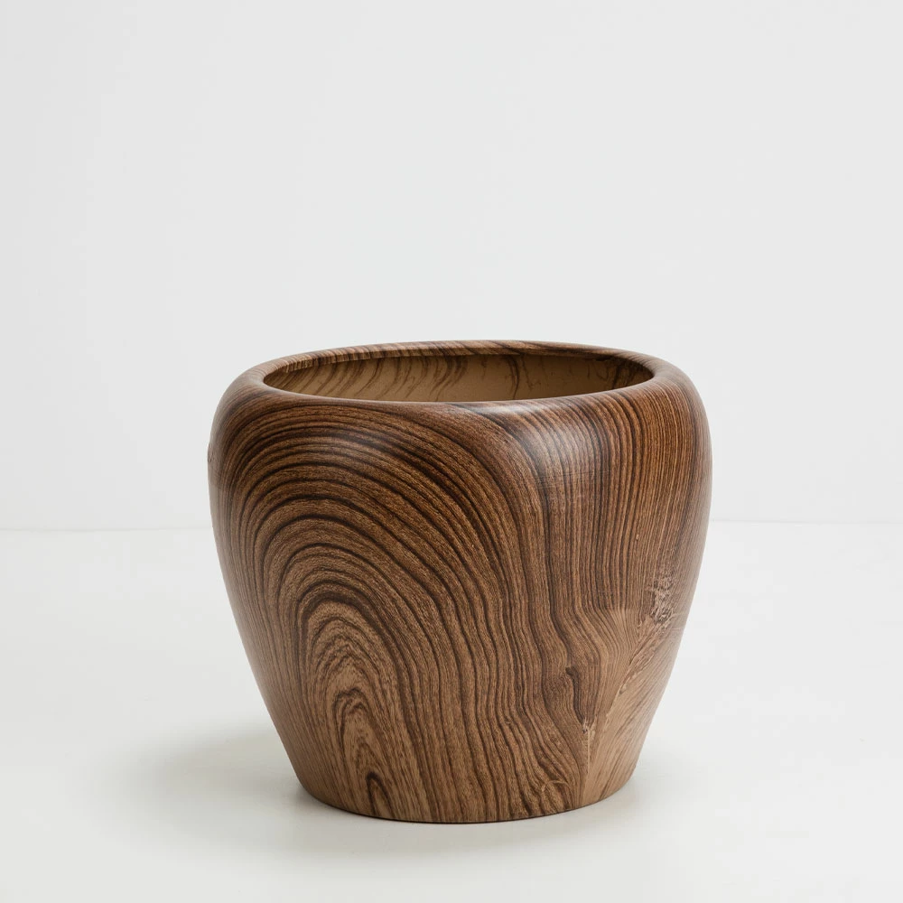 Set vazo BOIS, 3 copë, qeramike, ngjyrë kafe, 42x42x35cm