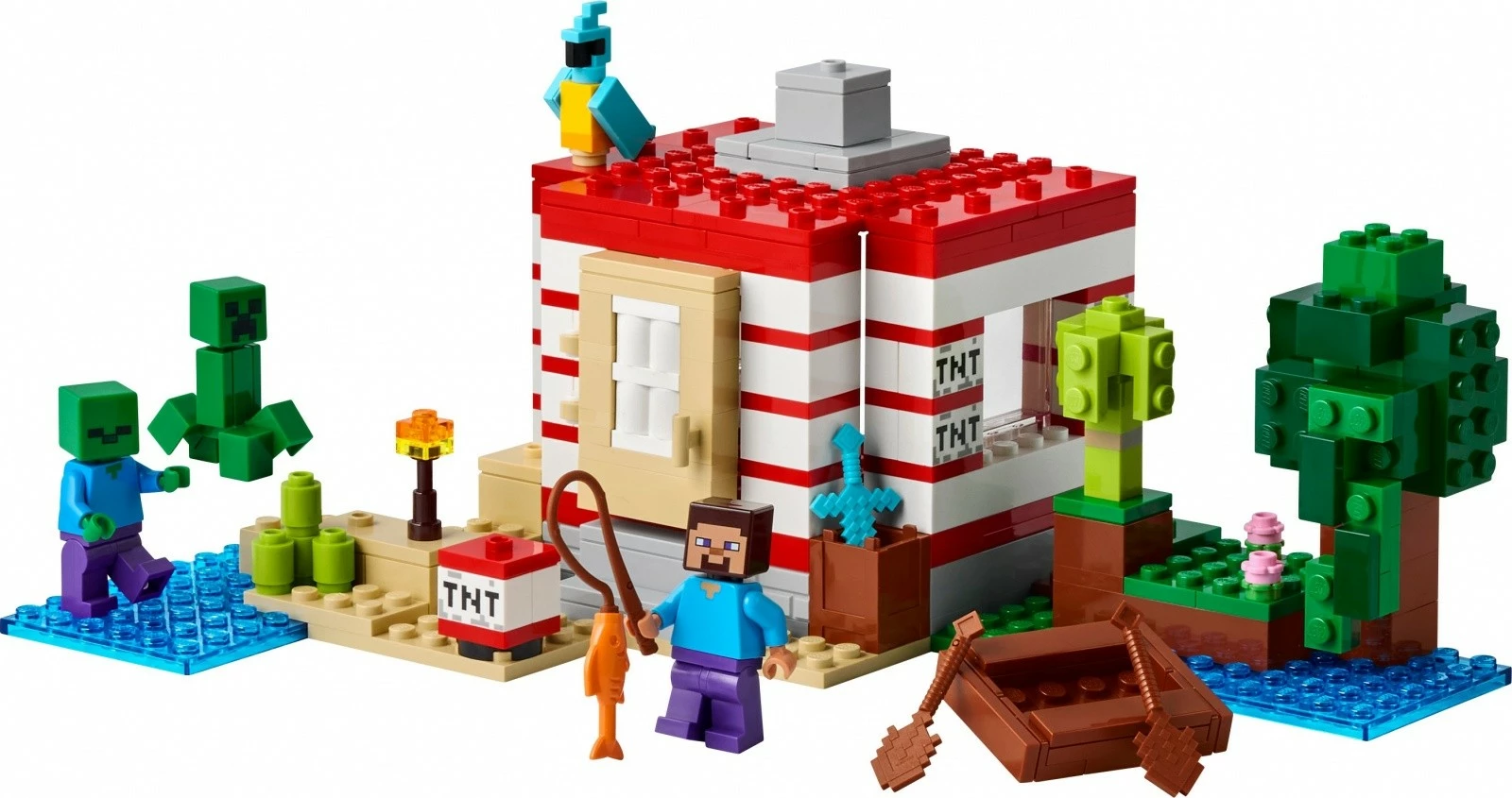 Set LEGO Minecraft Jungle TNT House 21275, 287 pjesë