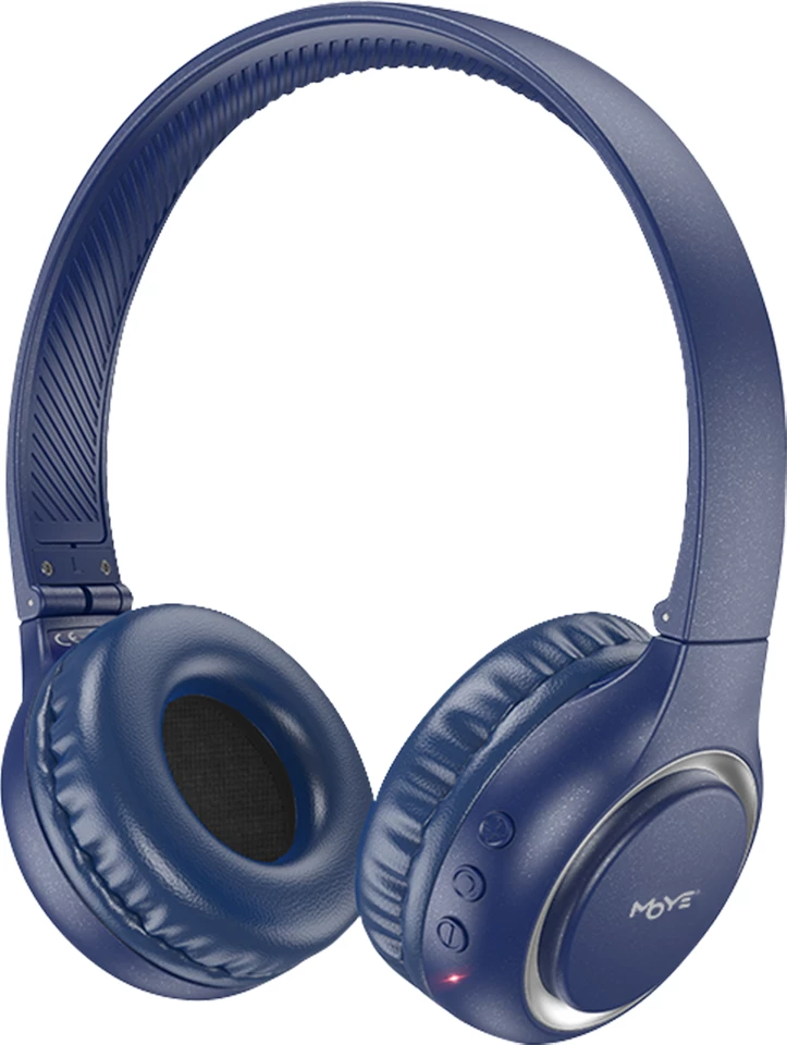 Kufje Moye Enyo Foldable BT, Bluetooth 5.3, me mikrofon, 7h bateri, TF/AUX, ngjyrë blu
