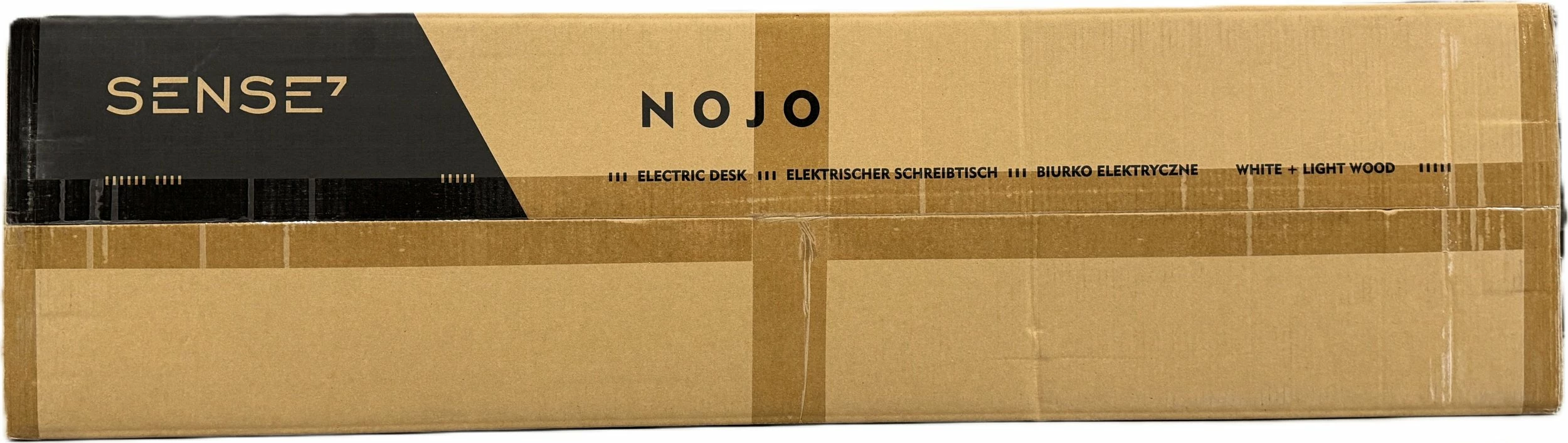 Tavolinë elektrike SENSE7 NOJO 120x60 cm, pishë/e bardhë